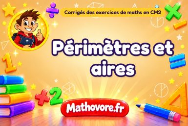 Périmètres et aires : corrigé des exercices de maths au CM2