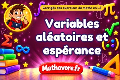 Variables aléatoires et espérance : corrigé des exercices de maths en L3