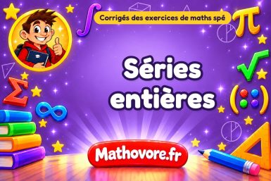 Séries entières : corrigé des exercices de maths spé