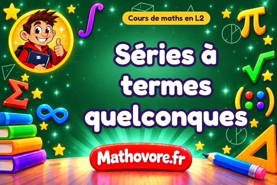 Séries à termes quelconques : cours de maths en L2 en PDF