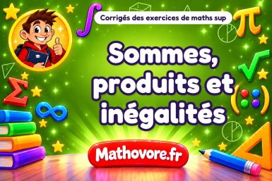 Sommes, produits et inégalités : corrigé des exercices de maths sup