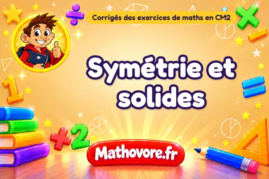 Symétrie et solides : corrigé des exercices de maths au CM2