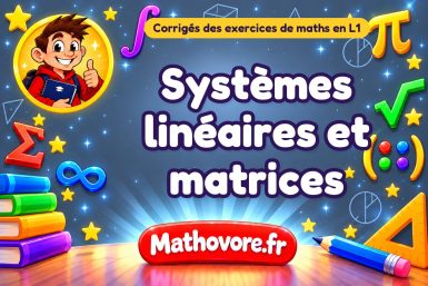 Systèmes linéaires et matrices : corrigé des exercices de maths en L1