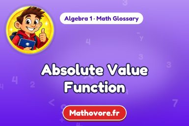 Absolute Value Function – definition and example, Algebra 1 math glossary – Mathovore