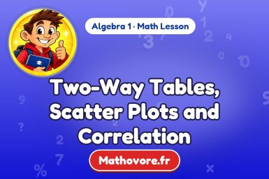 Two-Way Tables, Scatter Plots and Correlation – Algebra 1 math lesson