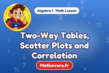 Two-Way Tables, Scatter Plots and Correlation – Algebra 1 math lesson