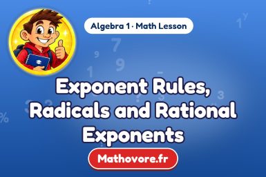 Exponent Rules, Radicals and Rational Exponents – Algebra 1 math lesson