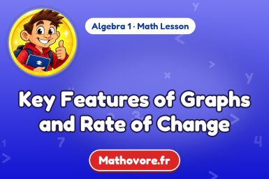 Key Features of Graphs and Rate of Change – Algebra 1 math lesson