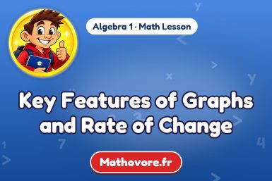 Key Features of Graphs and Rate of Change – Algebra 1 math lesson
