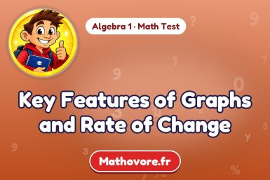 Key Features of Graphs and Rate of Change – Algebra 1 math test