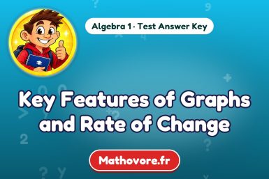 Key Features of Graphs and Rate of Change – Algebra 1 math test answer key