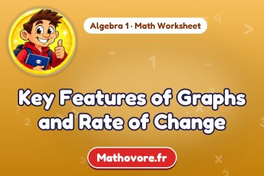 Key Features of Graphs and Rate of Change – Algebra 1 math worksheet