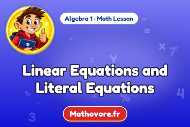Linear Equations and Literal Equations – Algebra 1 math lesson