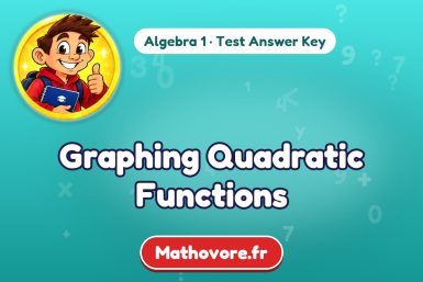 Graphing Quadratic Functions – Algebra 1 math test answer key