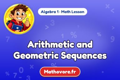 Arithmetic and Geometric Sequences – Algebra 1 math lesson