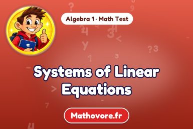 Systems of Linear Equations – Algebra 1 math test
