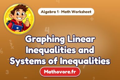 Graphing Linear Inequalities and Systems of Inequalities – Algebra 1 math worksheet