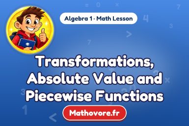 Transformations, Absolute Value and Piecewise Functions – Algebra 1 math lesson