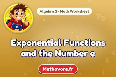 Exponential Functions and the Number e – Algebra 2 math worksheet