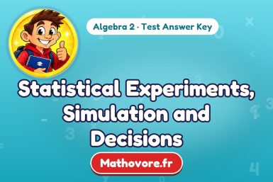 Statistical Experiments, Simulation and Decisions – Algebra 2 math test answer key