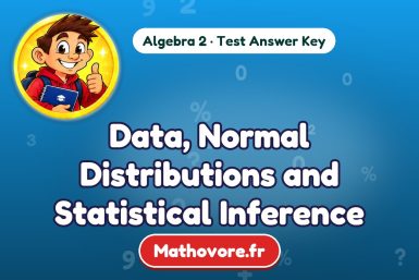 Data, Normal Distributions and Statistical Inference – Algebra 2 math test answer key