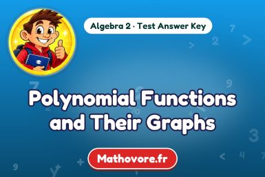 Polynomial Functions and Their Graphs – Algebra 2 math test answer key