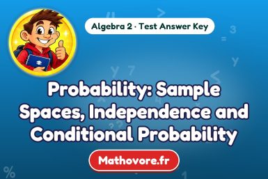 Probability: Sample Spaces, Independence and Conditional Probability – Algebra 2 math test answer key