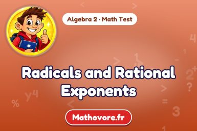 Radicals and Rational Exponents – Algebra 2 math test