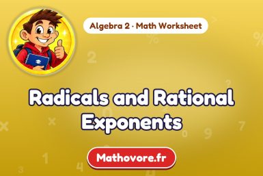 Radicals and Rational Exponents – Algebra 2 math worksheet