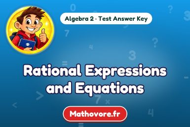 Rational Expressions and Equations – Algebra 2 math test answer key
