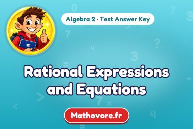 Rational Expressions and Equations – Algebra 2 math test answer key