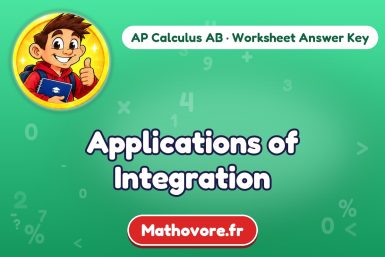Applications of Integration – AP Calculus AB math worksheet answer key
