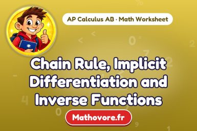 Chain Rule, Implicit Differentiation and Inverse Functions – AP Calculus AB math worksheet