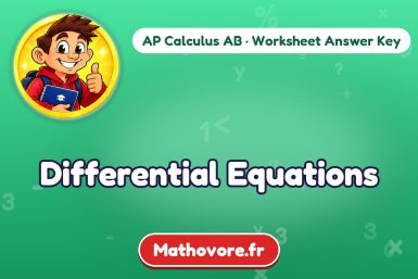 Differential Equations – AP Calculus AB math worksheet answer key