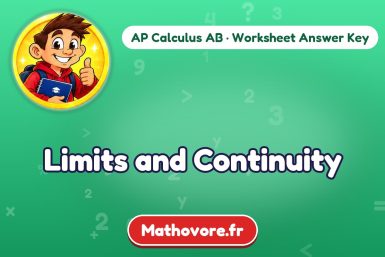 Limits and Continuity – AP Calculus AB math worksheet answer key