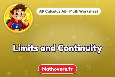 Limits and Continuity – AP Calculus AB math worksheet