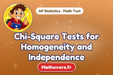 Chi-Square Tests for Homogeneity and Independence – AP Statistics math test