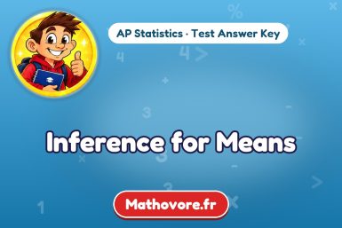 Inference for Means – AP Statistics math test answer key