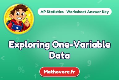 Exploring One-Variable Data – AP Statistics math worksheet answer key