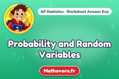 Probability and Random Variables – AP Statistics math worksheet answer key