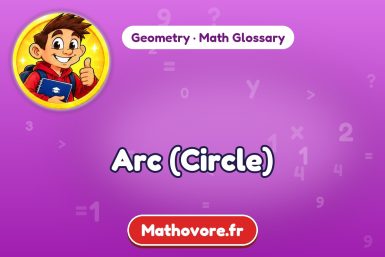 Arc (Circle) – definition and example, Geometry math glossary – Mathovore