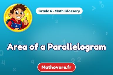 Area of a Parallelogram – definition and example, Grade 6 math glossary – Mathovore