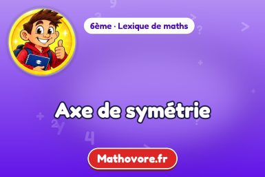 Axe de symétrie : définition et exemple – lexique de maths Mathovore