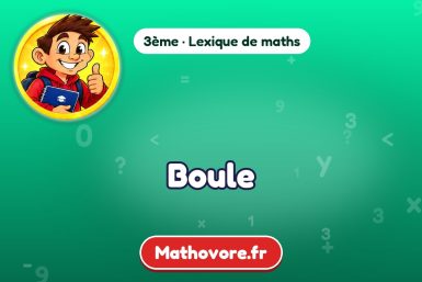 Boule : définition et exemple – lexique de maths Mathovore