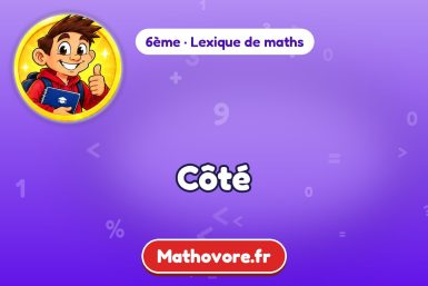 Côté : définition et exemple – lexique de maths Mathovore
