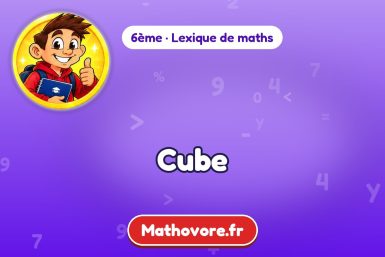 Cube : définition et exemple – lexique de maths Mathovore