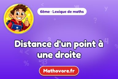 Distance d'un point à une droite : définition et exemple – lexique de maths Mathovore