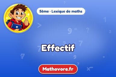 Effectif : définition et exemple – lexique de maths Mathovore