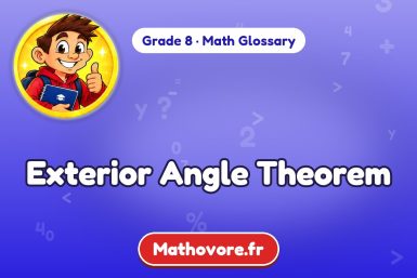 Exterior Angle Theorem – definition and example, Grade 8 math glossary – Mathovore