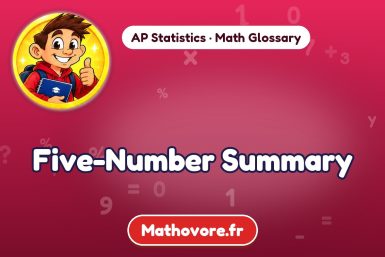 Five-Number Summary – definition and example, AP Statistics math glossary – Mathovore